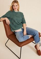 Checkerboard Crew Neck Sweater, C531, small
