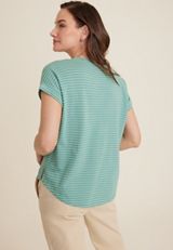 24/7 Clara Textured Striped Tee, C2666, small