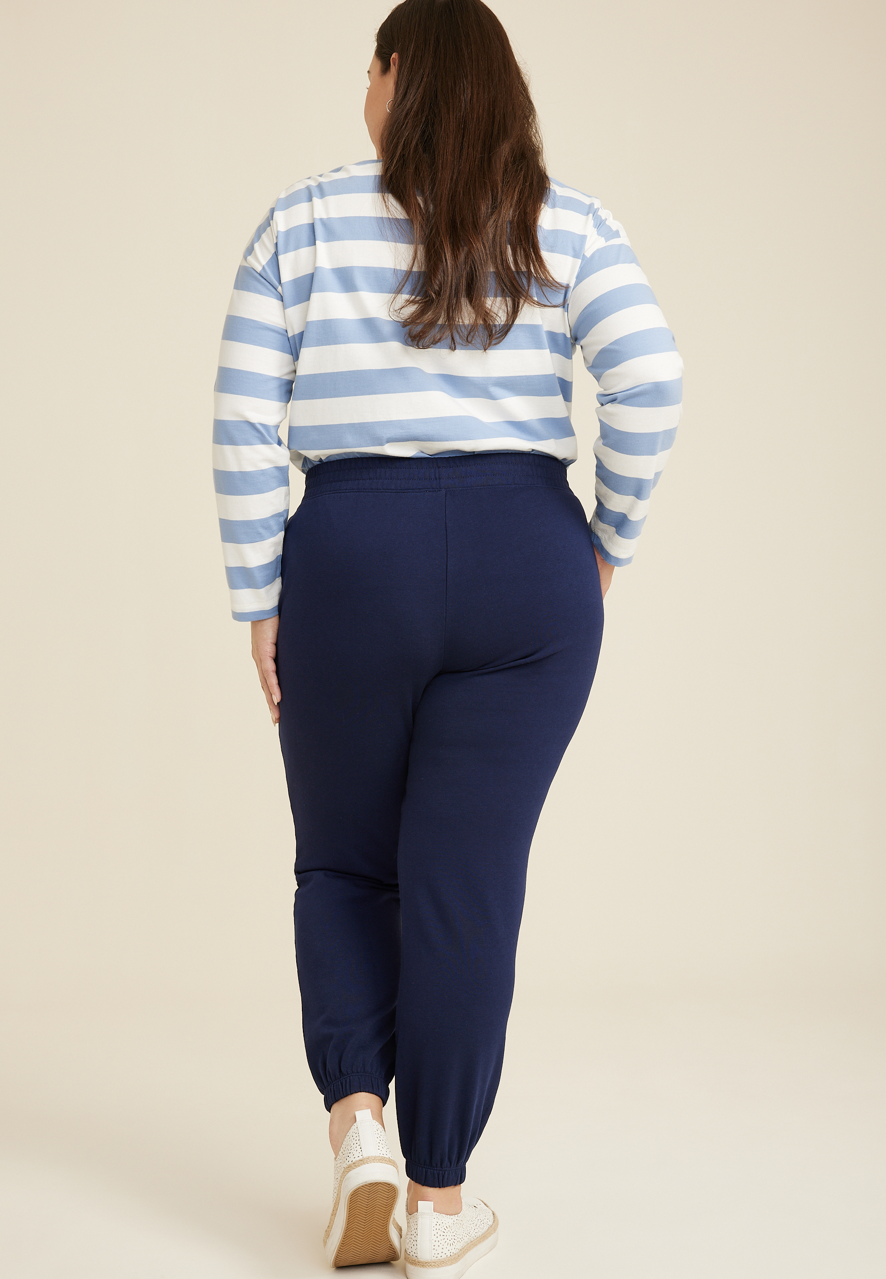 Plus Size Fleece High Rise Jogger, C1919, large