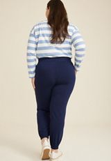 Plus Size Fleece High Rise Jogger, C1919, small