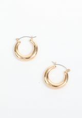 Gold Bubble Hoop Earrings, GOLD, small