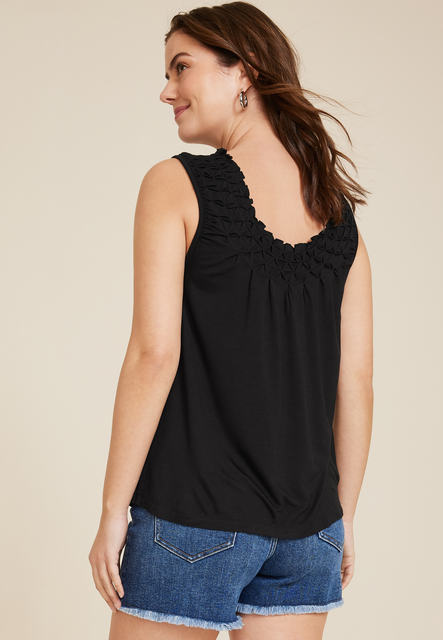 Starburst Pintuck Tank Top, C106, large