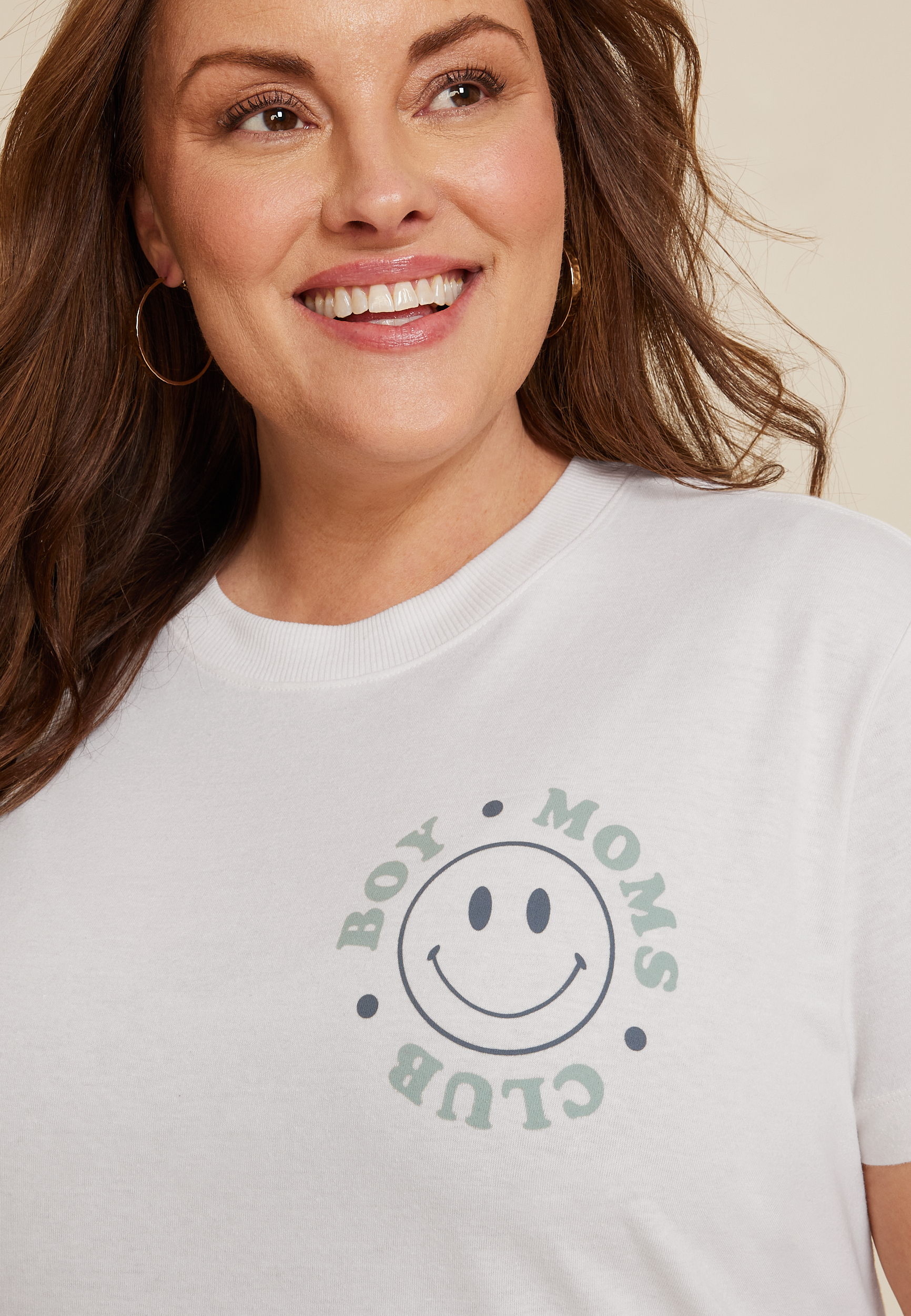 Plus Size Boy Moms Club Oversized Fit Graphic Tee, C2789, large