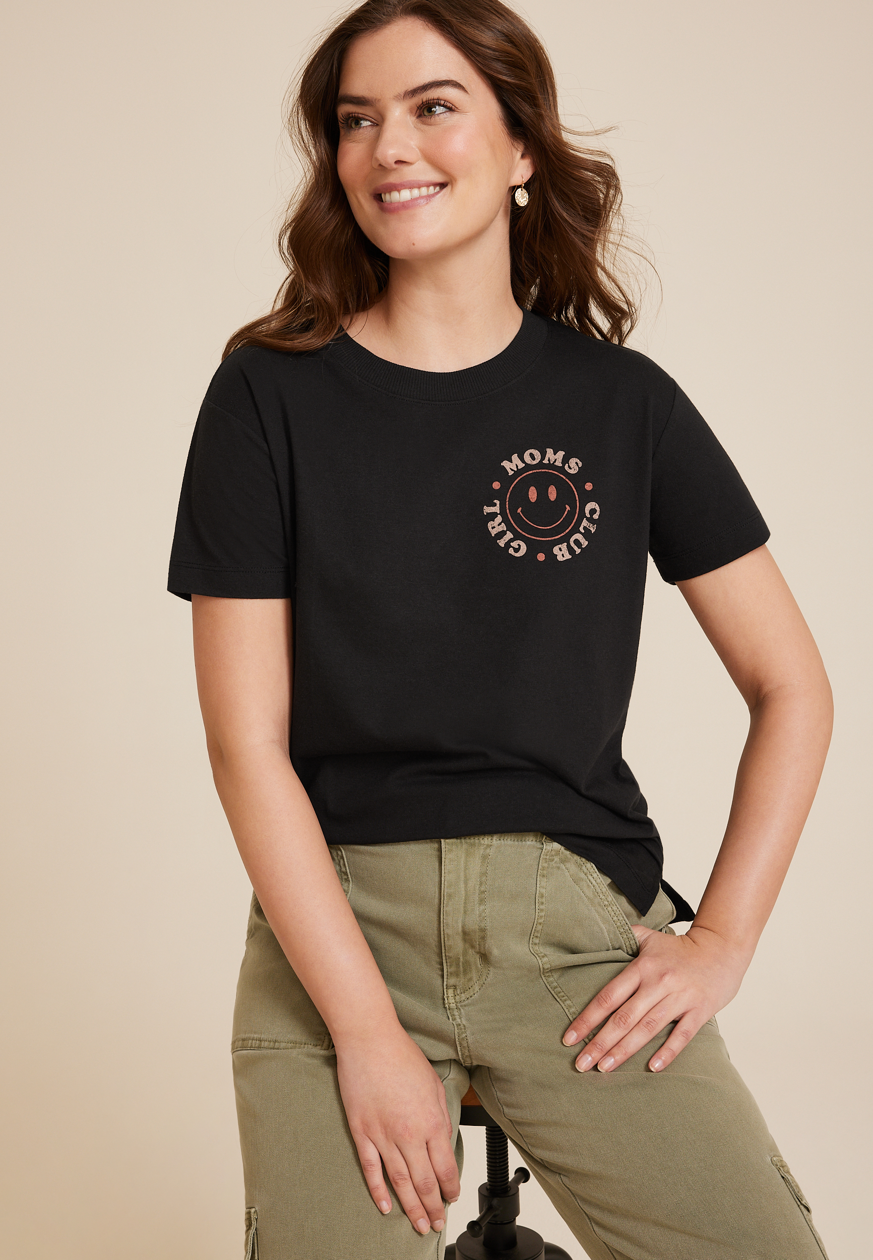Girl Moms Club Oversized Fit Graphic Tee