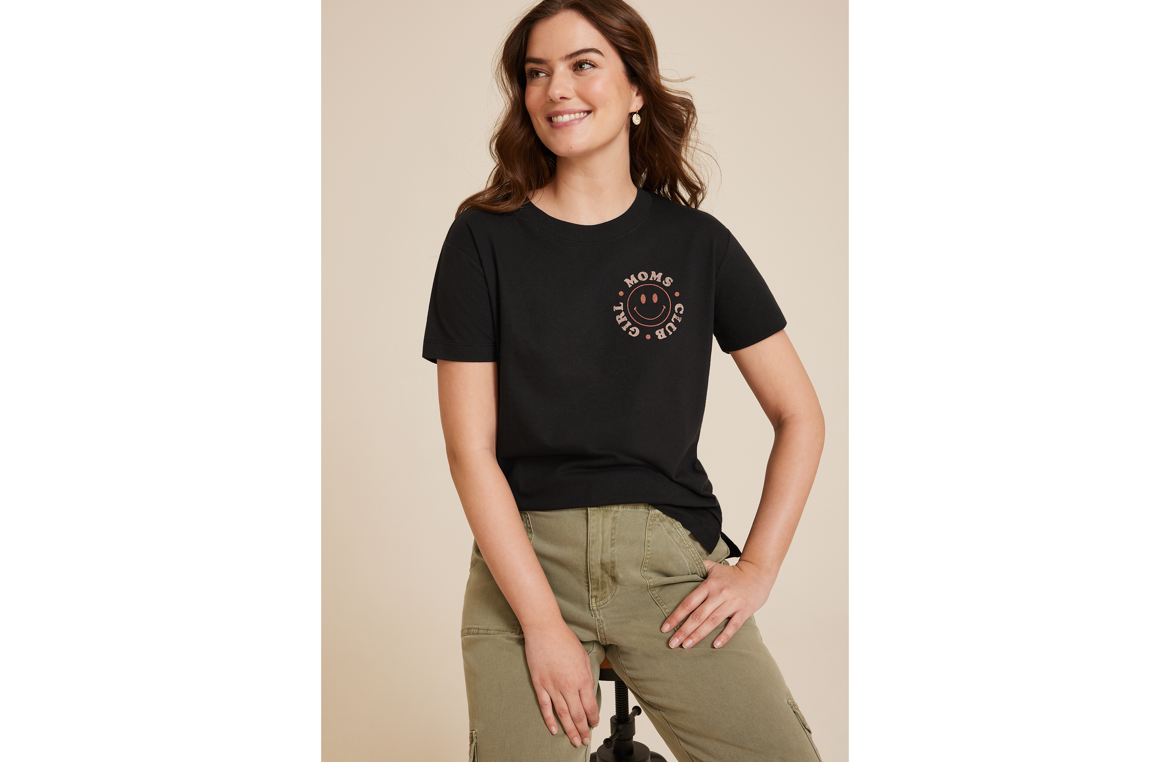 Girl Moms Club Oversized Fit Graphic Tee