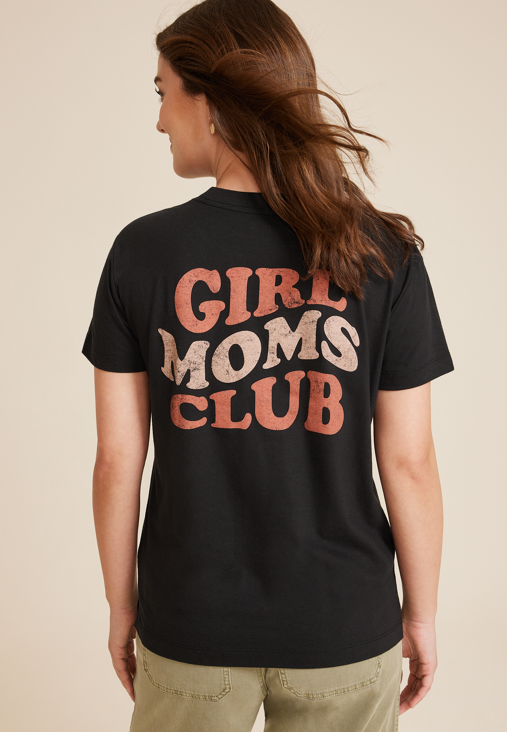 Girl Moms Club Oversized Fit Graphic Tee, C106, large