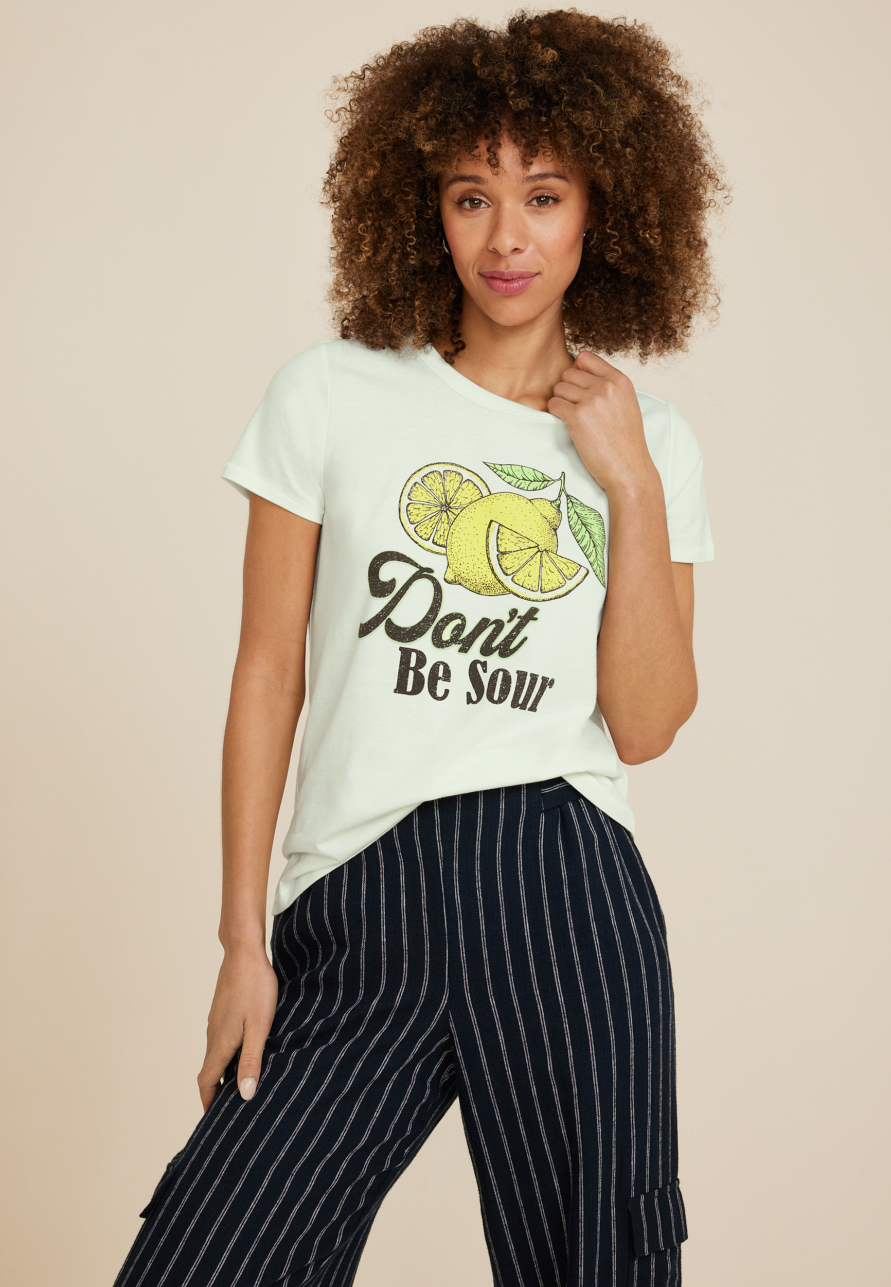 Dont Be Sour Lemon Graphic Tee | maurices