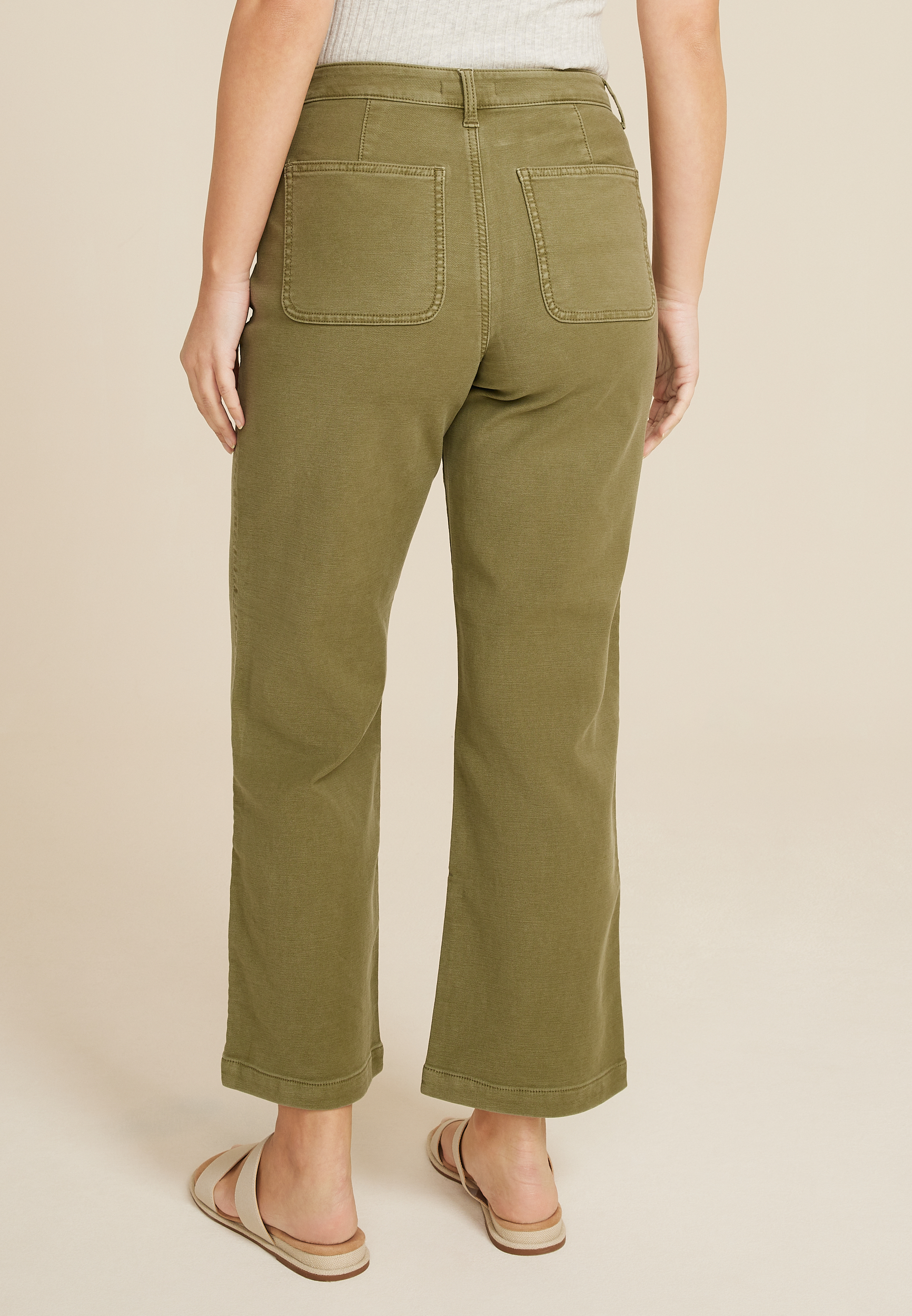 Patch Pocket High Rise Wide Leg Pant, C8780, large