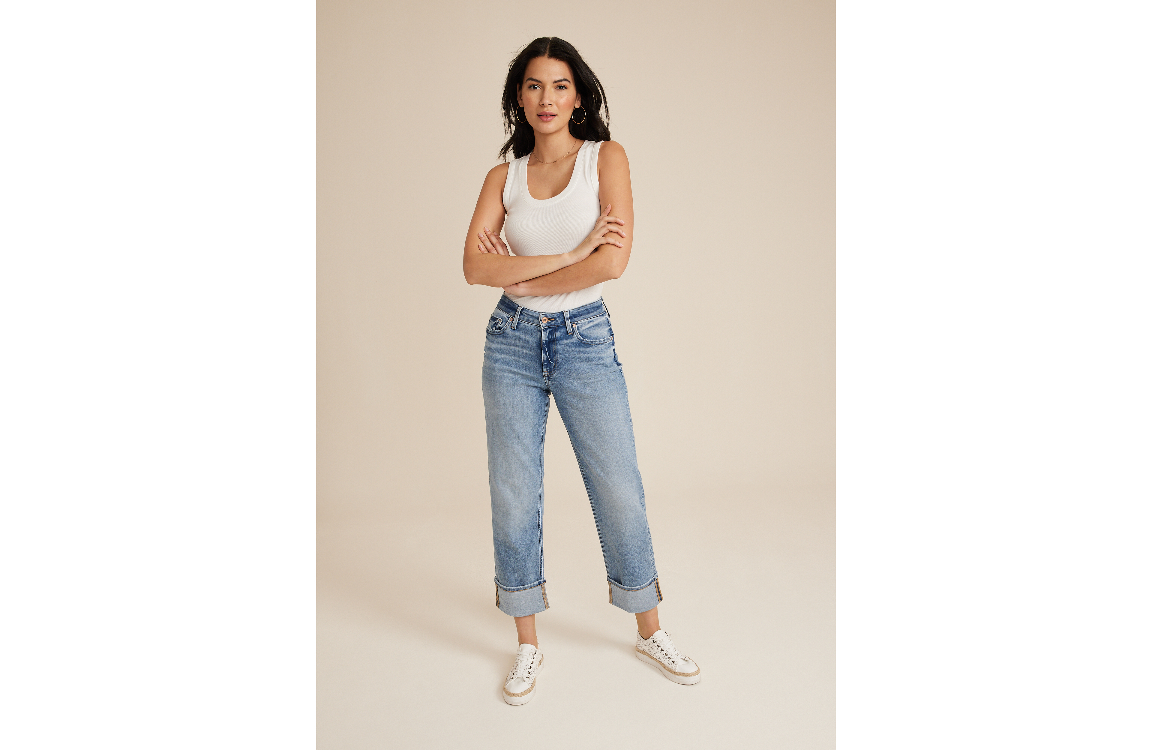 edgely™ High Rise Wide Straight Ankle Jean