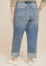 Plus Size edgely&trade; High Rise Wide Straight Ankle Jean, C3337, small