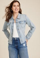 Light Denim Cinched Jacket, C2806, small