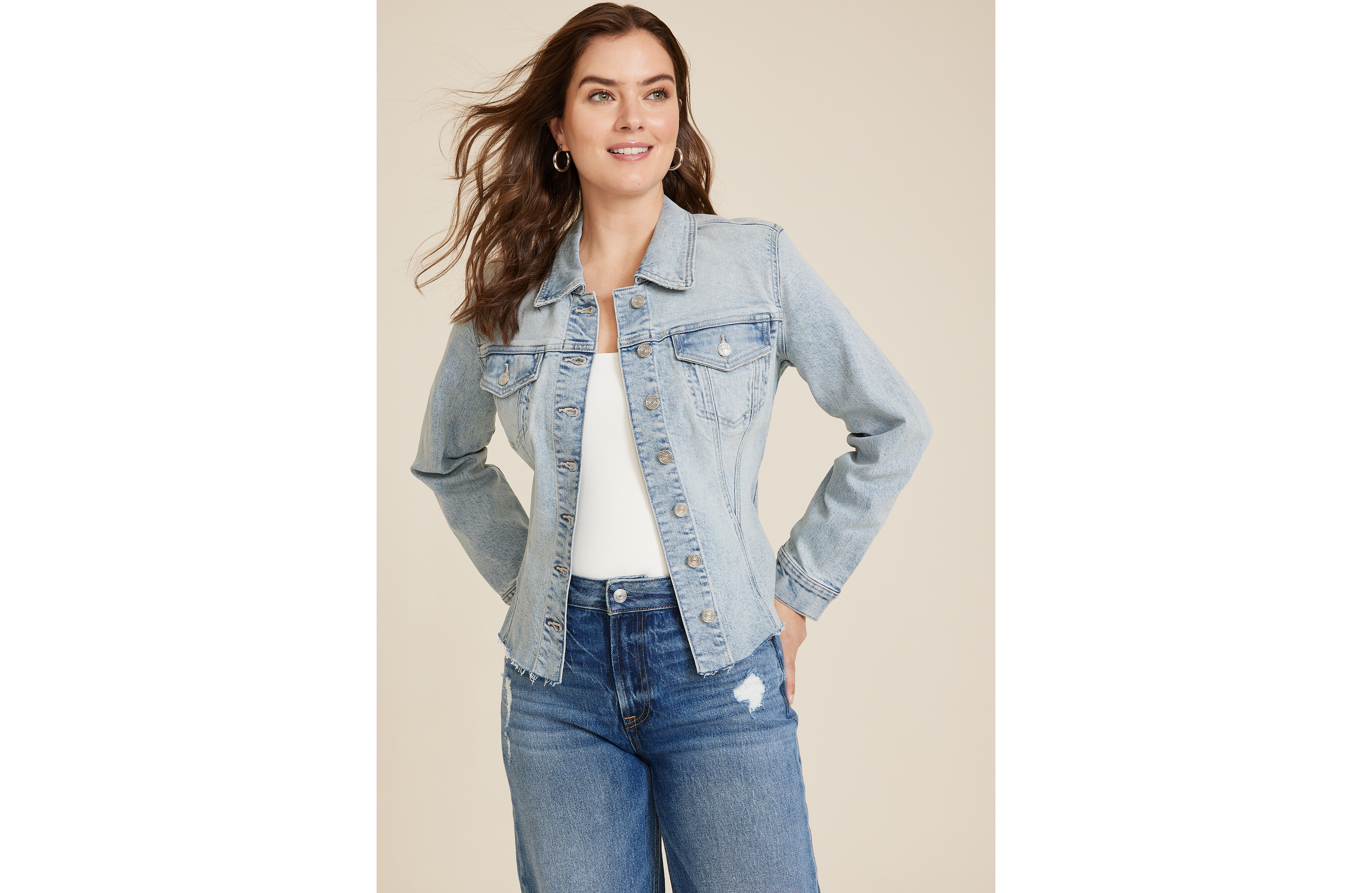 Light Denim Cinched Jacket