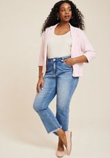 Plus Size Cropped Versa Blazer, C3743, small