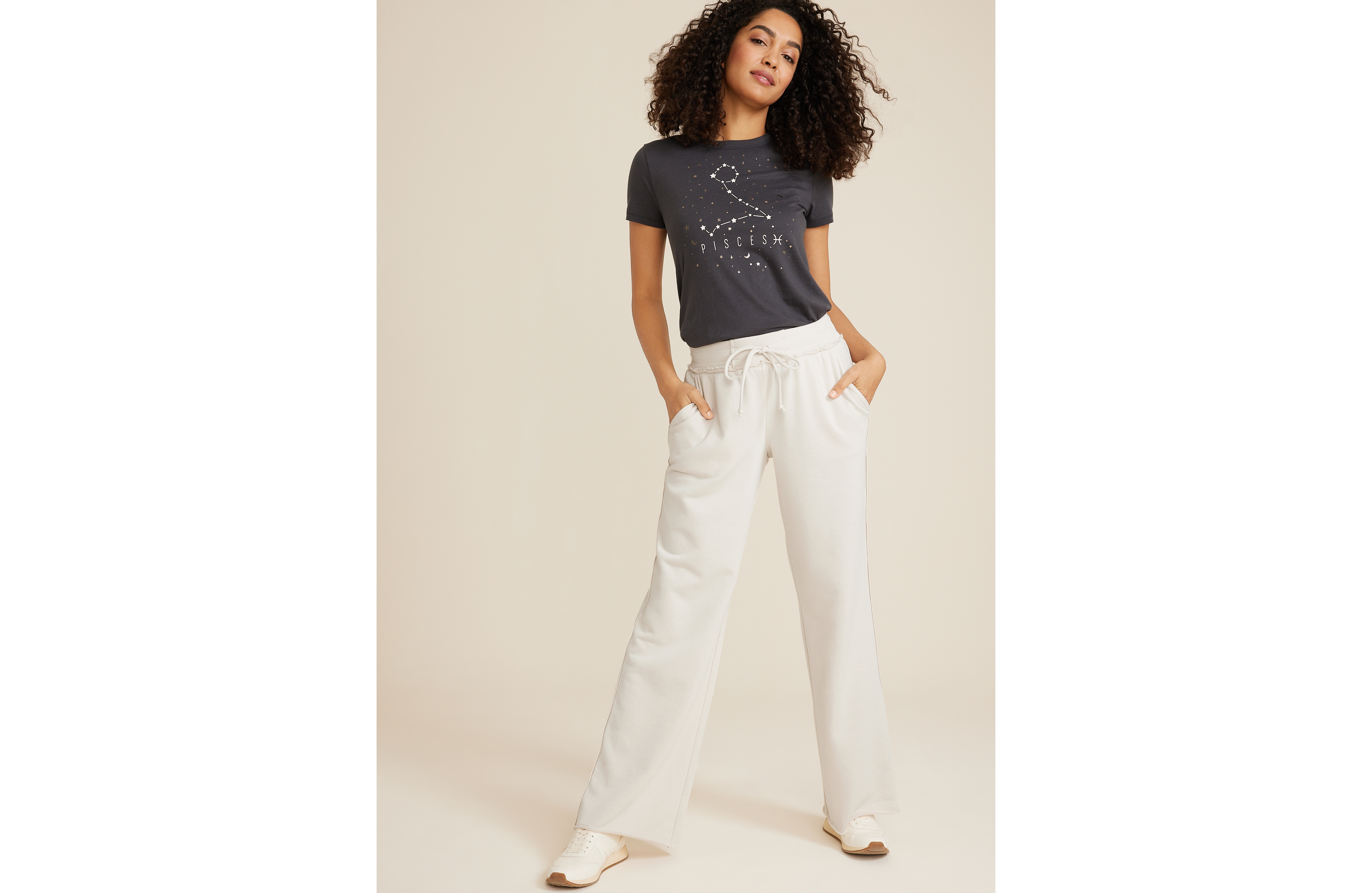 French Terry High Rise Wide Leg Sweatpant