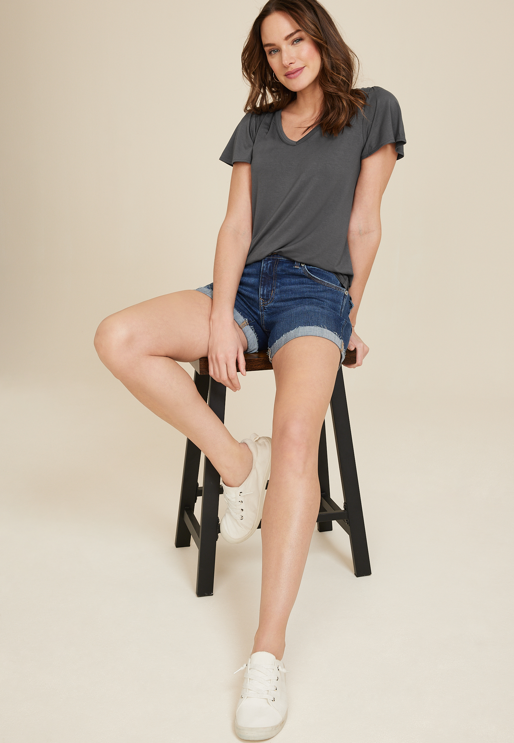 24/7 Waverly Flutter Sleeve Tee, C4033, large