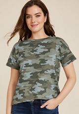 24/7 Dawson Camo Crew Neck Tee, C1524, small