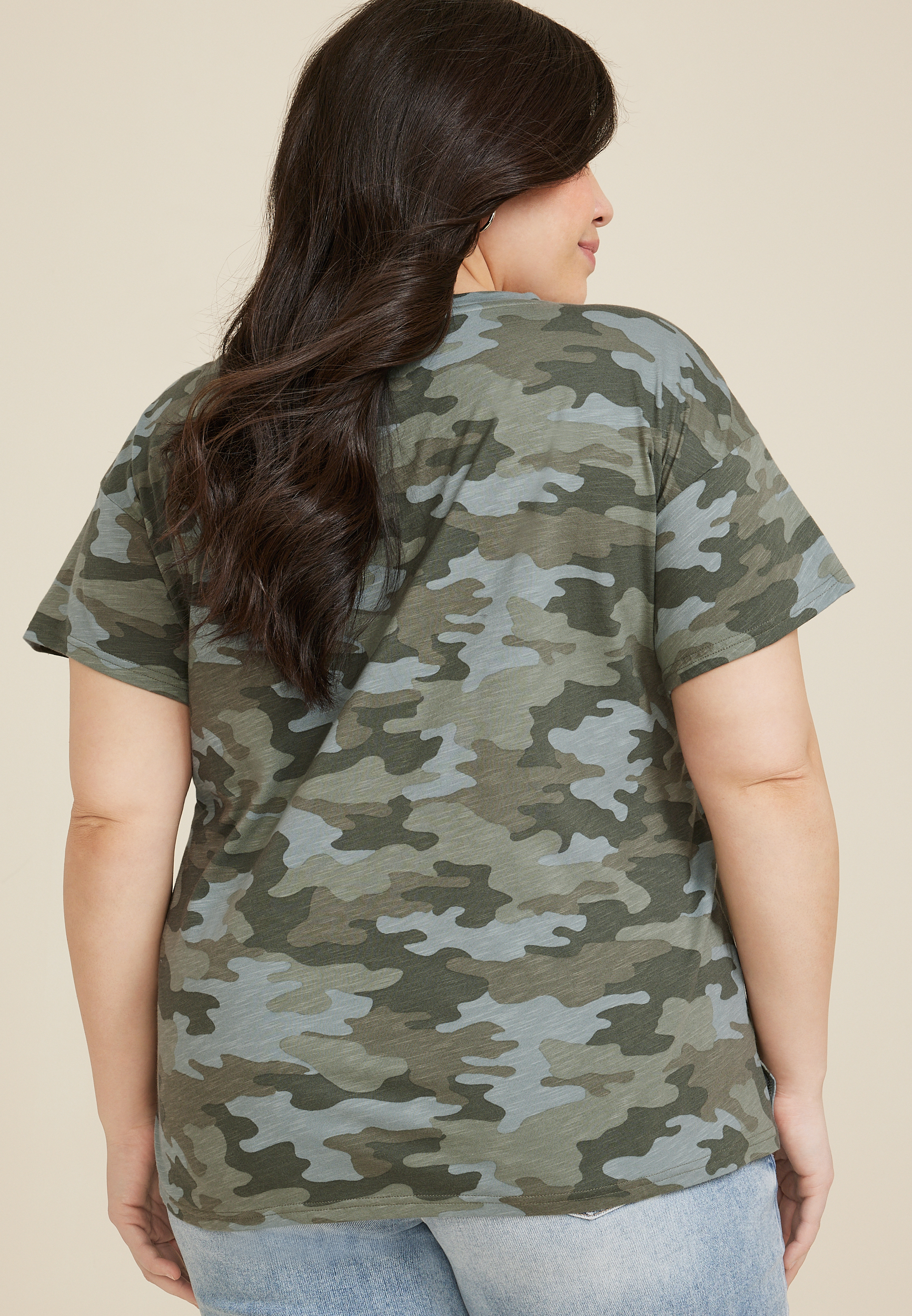 Plus Size 24/7 Dawson Camo Crew Neck Tee, MULTI, large