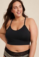 True Stretch Seamless Crochet Lace Back Bralette, C106, small