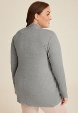 Plus Size Cressa Cardigan, HEATHER GRAY, small