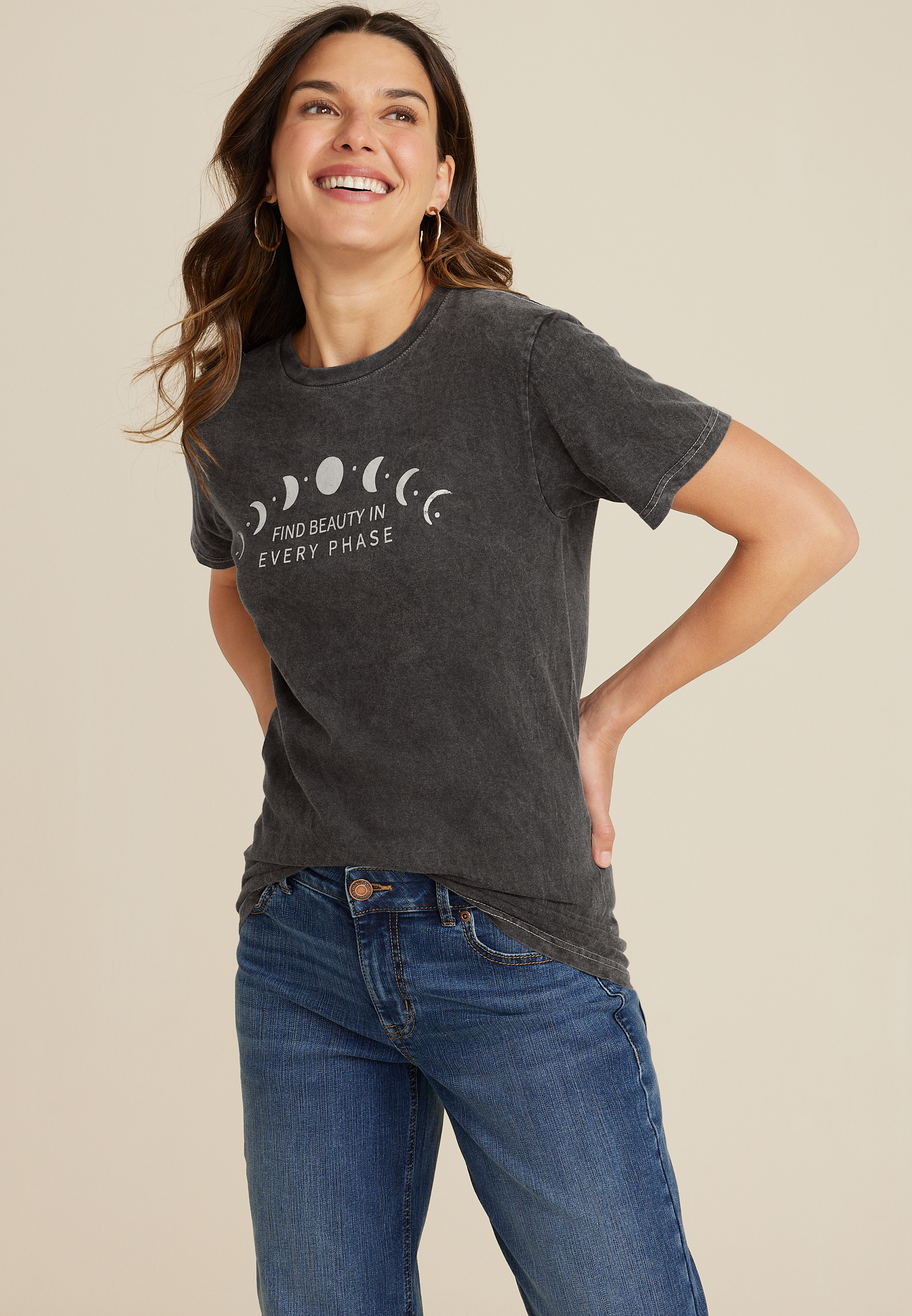 Find Beauty In Every Phase Graphic Tee | maurices