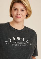 Plus Size Find Beauty In Every Phase Graphic Tee, C106, small