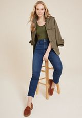m jeans by maurices&trade; Dark Mid Rise Slim Straight Ankle Jean, C258, small