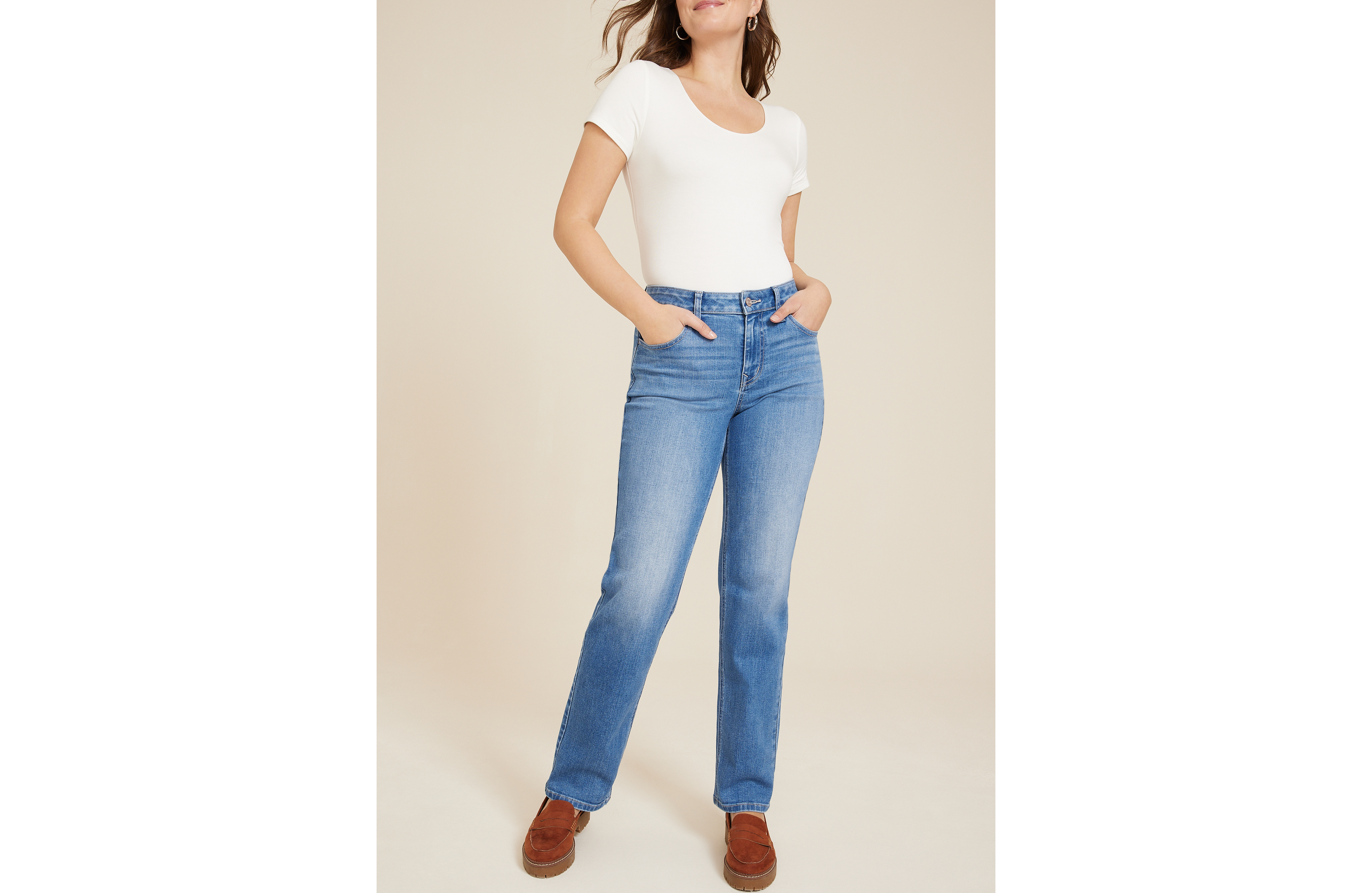 m jeans by maurices™ 90s High Rise Relaxed Straight  Jean