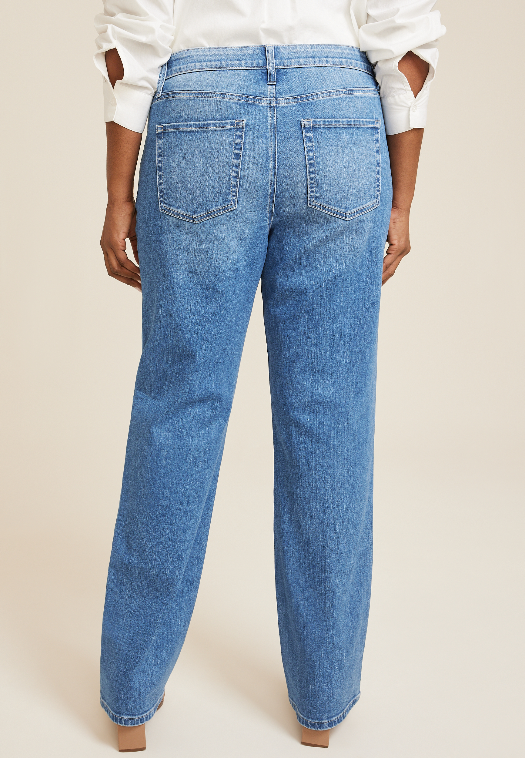 Plus Size m jeans by maurices&trade; 90s High Rise Relaxed Straight  Jean, C3337, large
