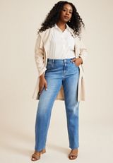 Plus Size m jeans by maurices&trade; 90s High Rise Relaxed Straight  Jean, C3337, small