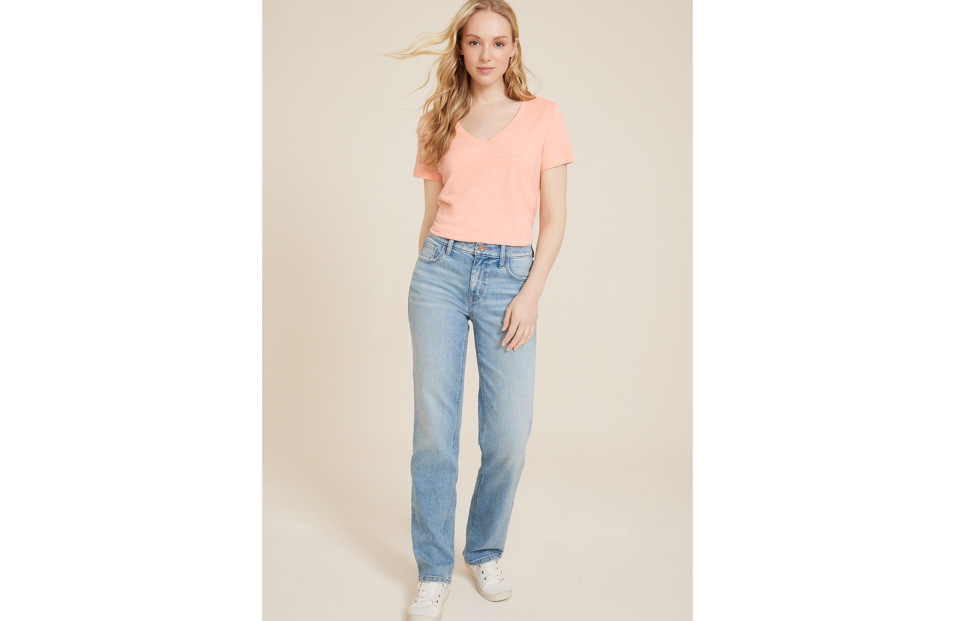 m jeans by maurices™ 90s Light High Rise Straight  Jean