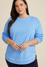 Plus Size Sunhaven French Terry Sweatshirt, C4624, small