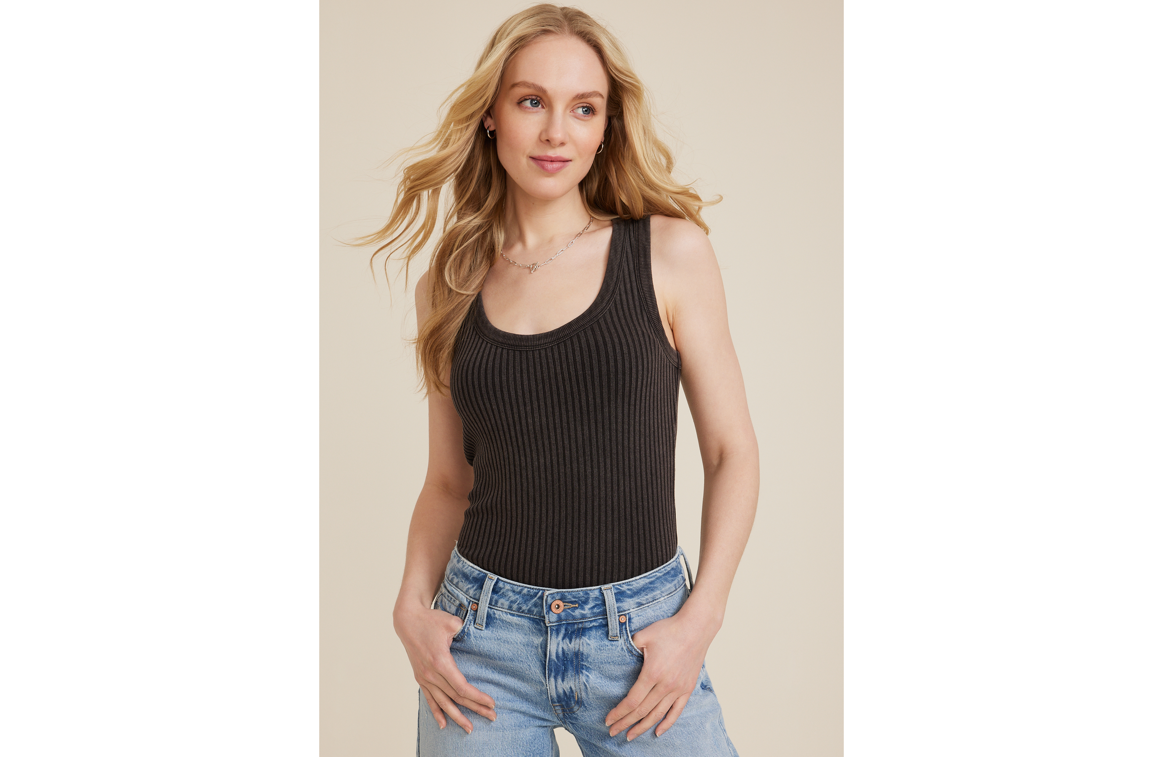 Ribbed Sweater Tank Top