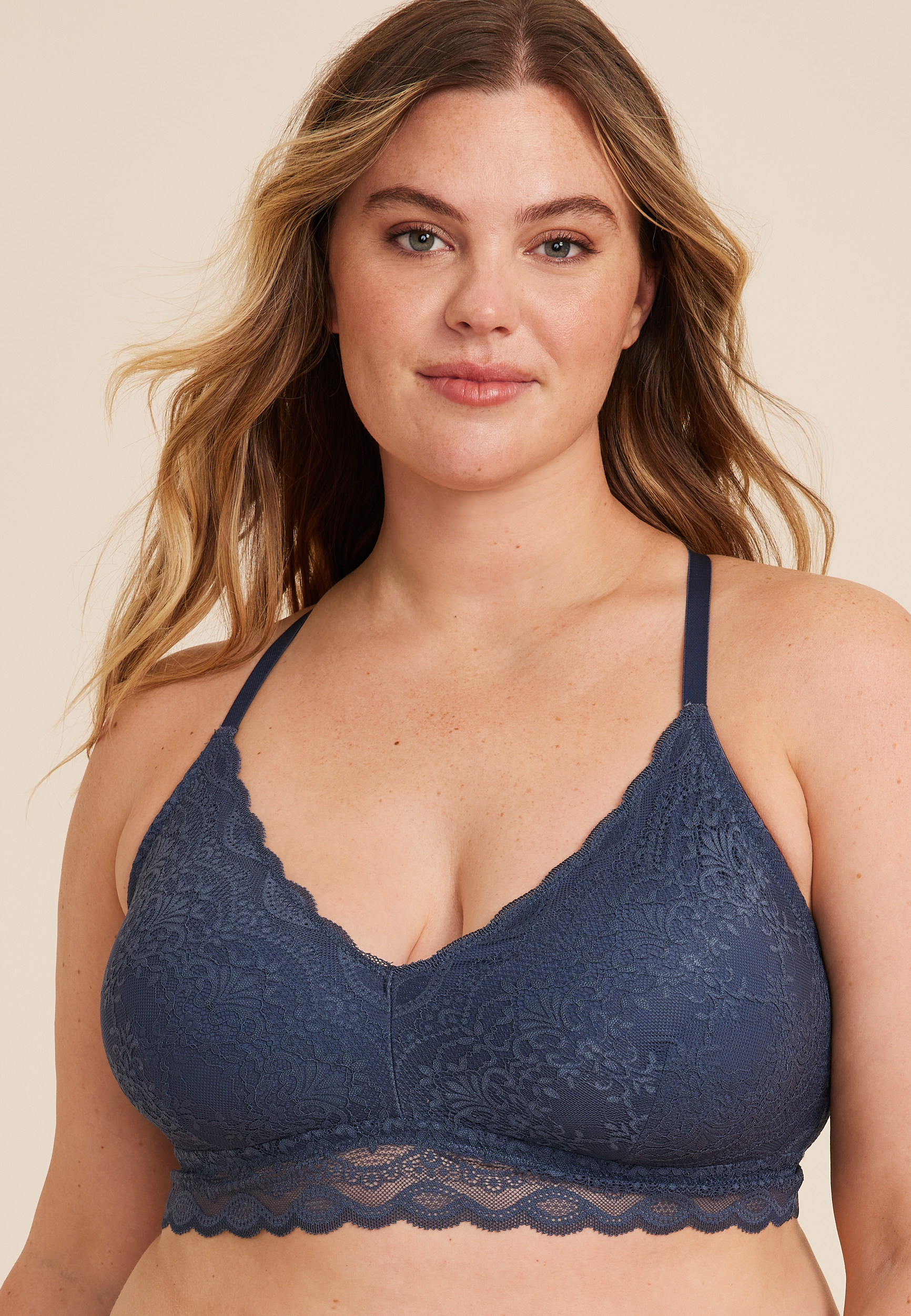 Vintage Lace Butterfly Back Bralette, C1505, large