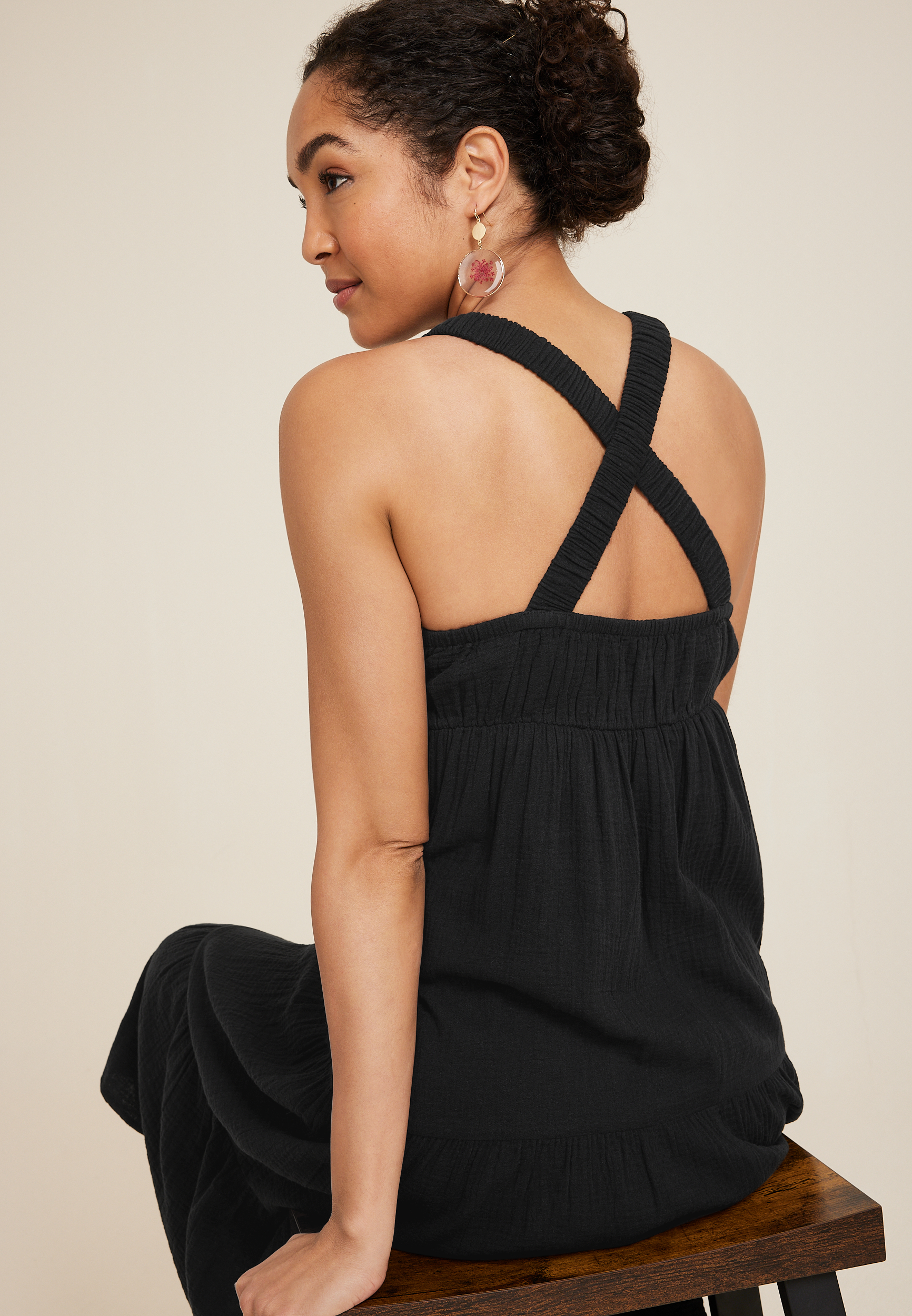 Double Cloth Midi Dress, C106, large