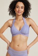 Vintage Lace Halter Bralette, C81, small