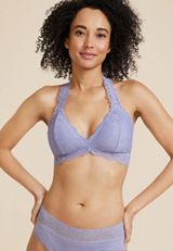 Vintage Lace Halter Bralette, C81, small