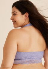 Vintage Lace Halter Bralette, C81, small