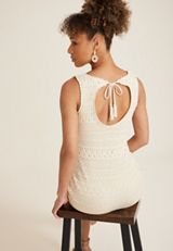 Crochet Open Back Mini Dress, C4681, small
