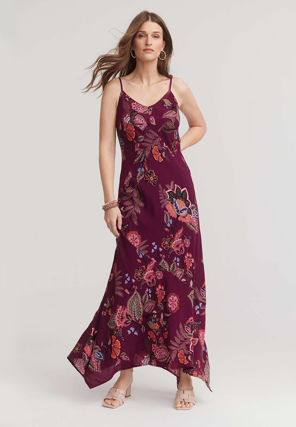 Bare Floral Slip Maxi Dress, C4695, large