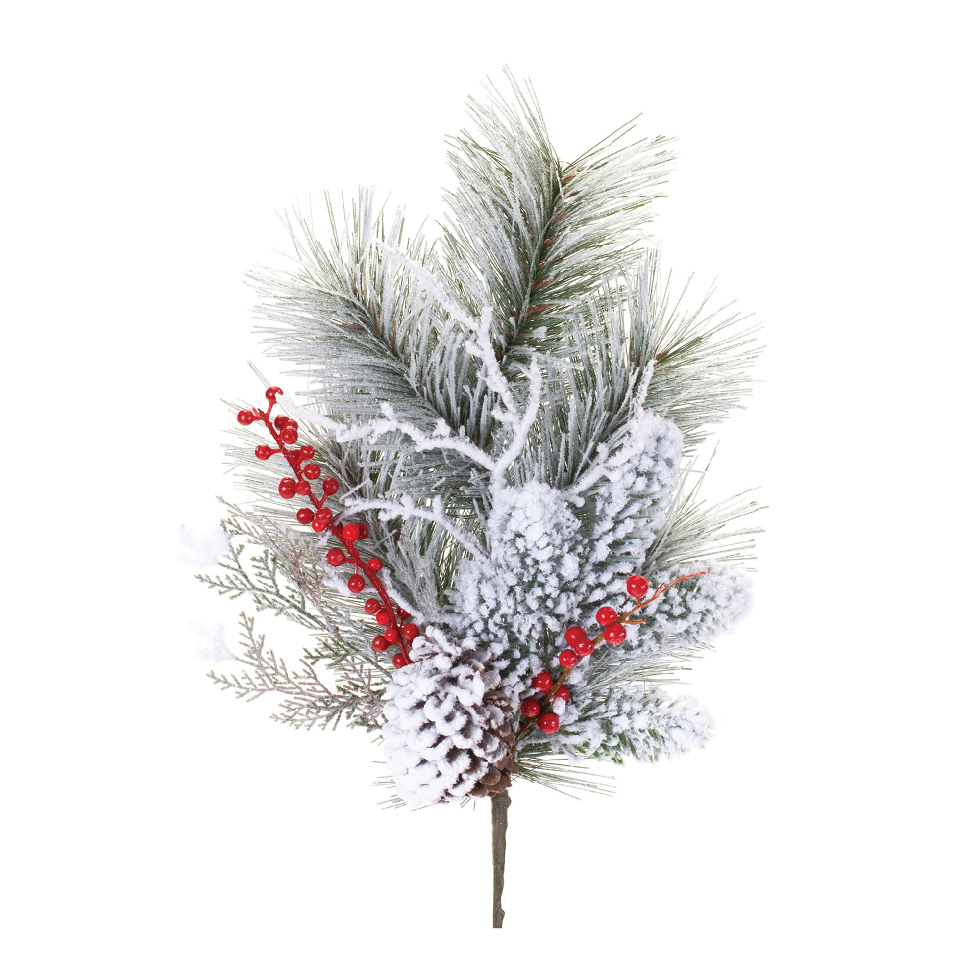 Melrose International Snowy Flocked Pine Wreath 24