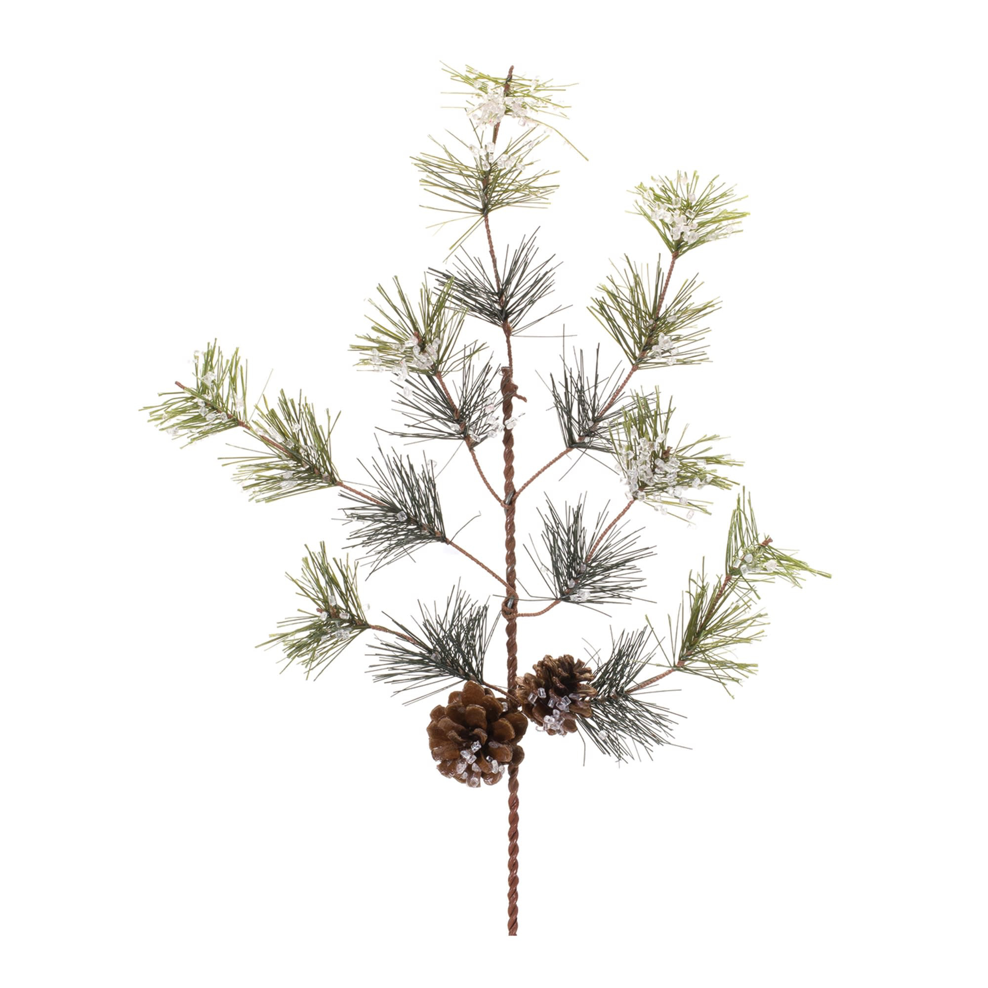 Melrose International Green Beaded Leaf Pine Tree (Set of 2)