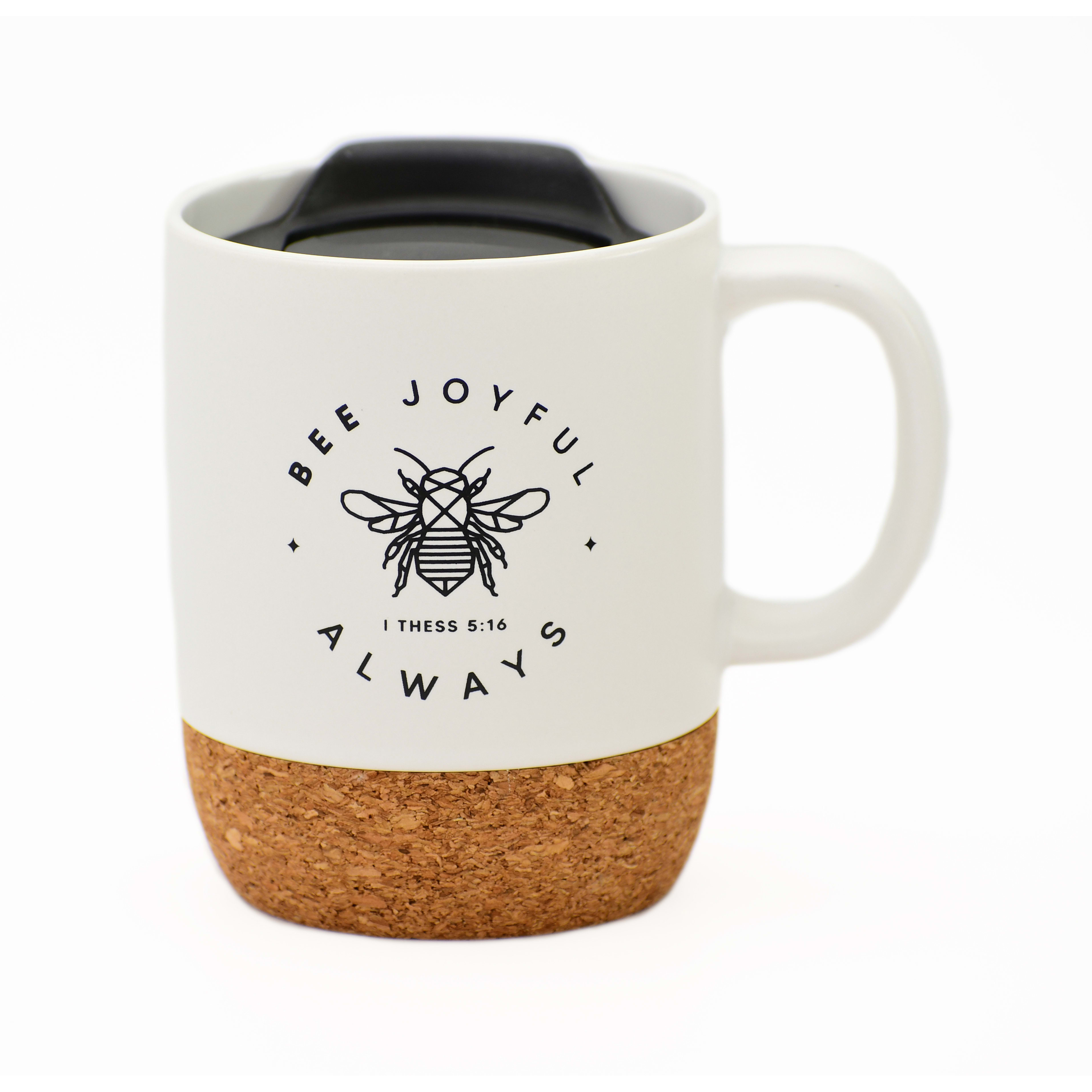 Dexsa Bee Joyful Designer Cork Bottom Mug