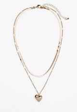 Heart Pendant Layered Necklace, , small