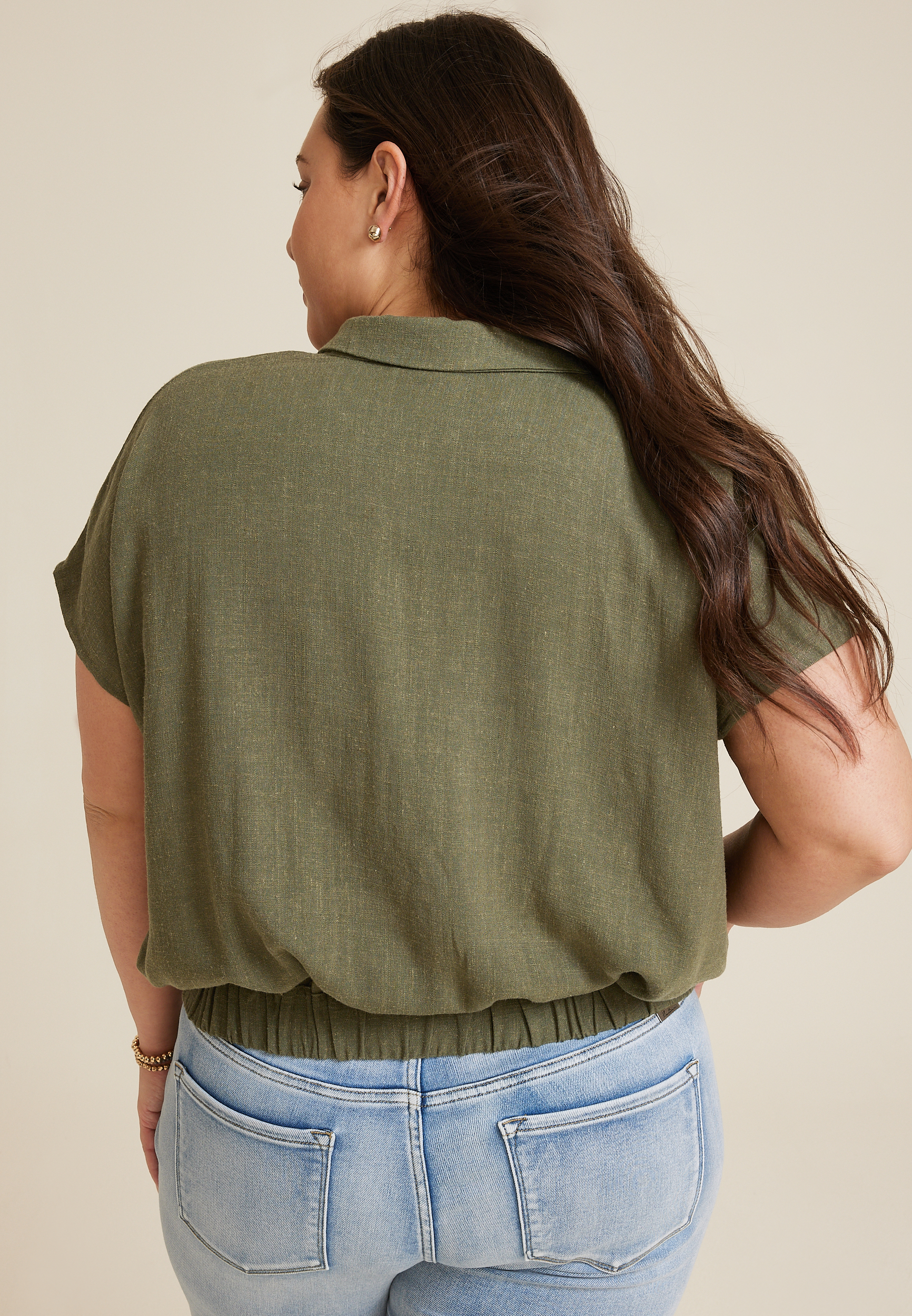 Plus Size Dolman Surplice Blouse, C6522, large