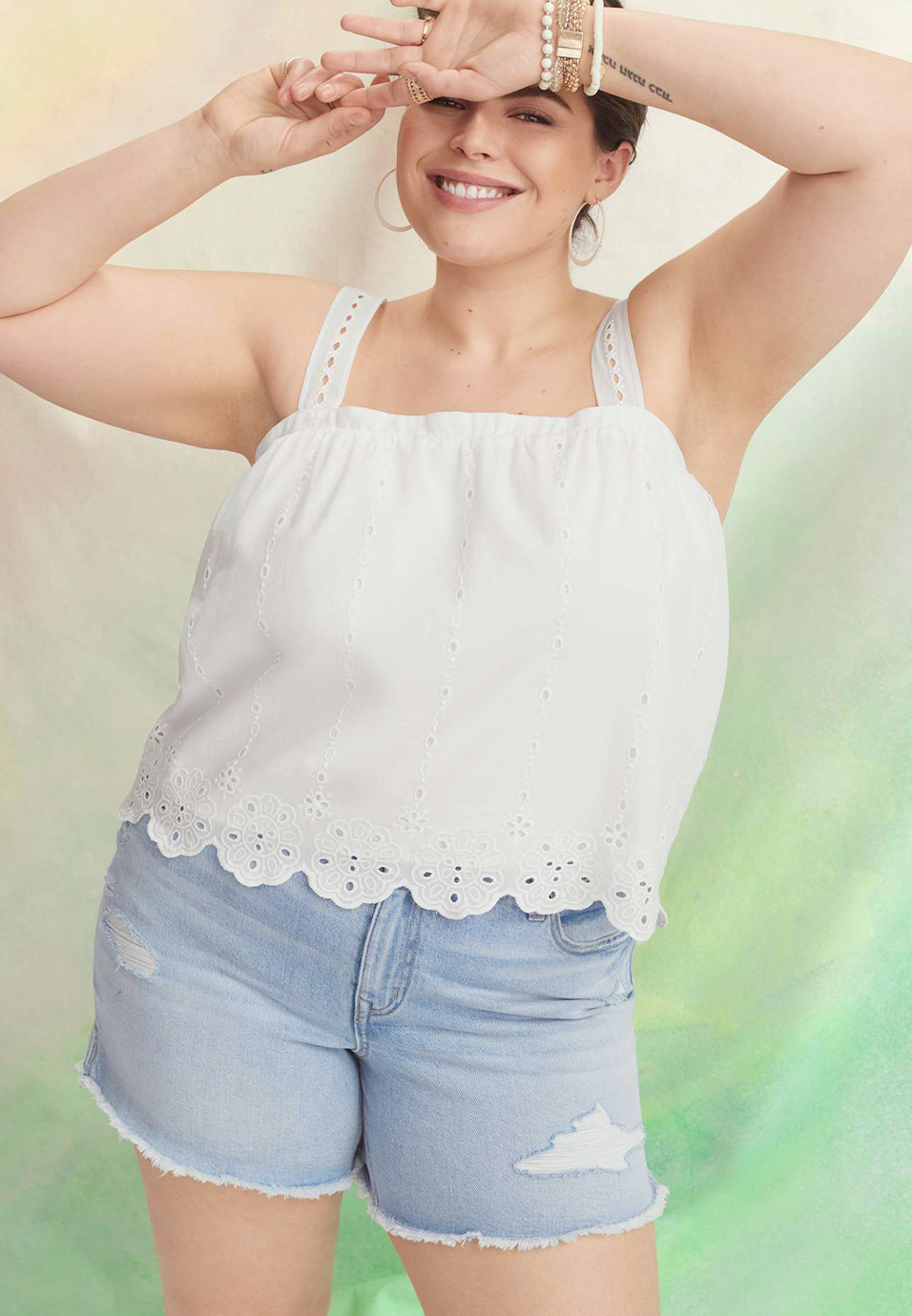 3 Women White Cami Tank Top Spaghetti Strap Shirt Camisole Basic Layer Plus  Size