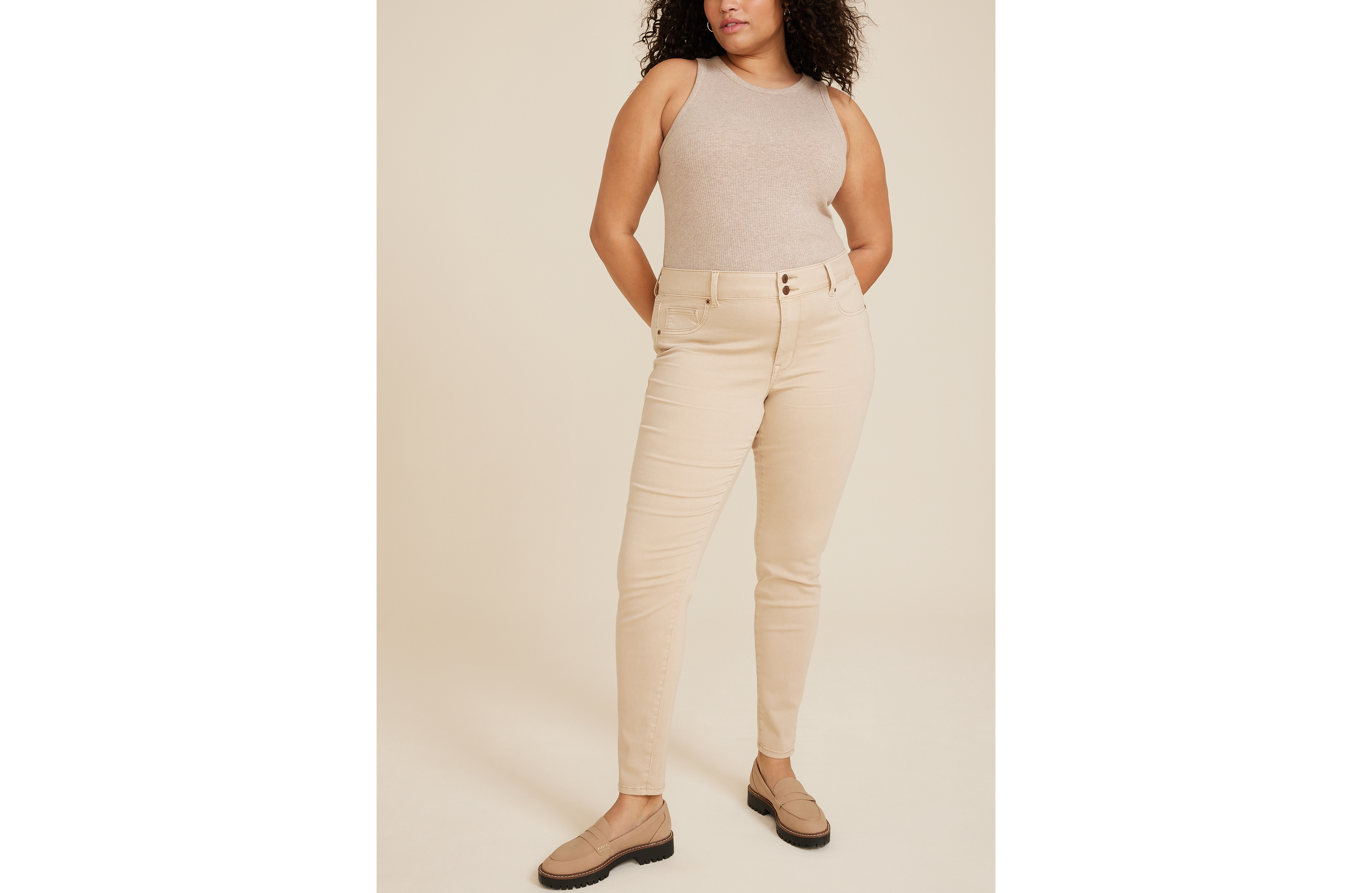 Plus m jeans by maurices™ High Rise Double Button Super Skinny Jean