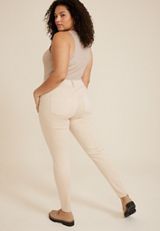Plus Size m jeans by maurices&trade; High Rise Double Button Super Skinny Jean, C9057, small