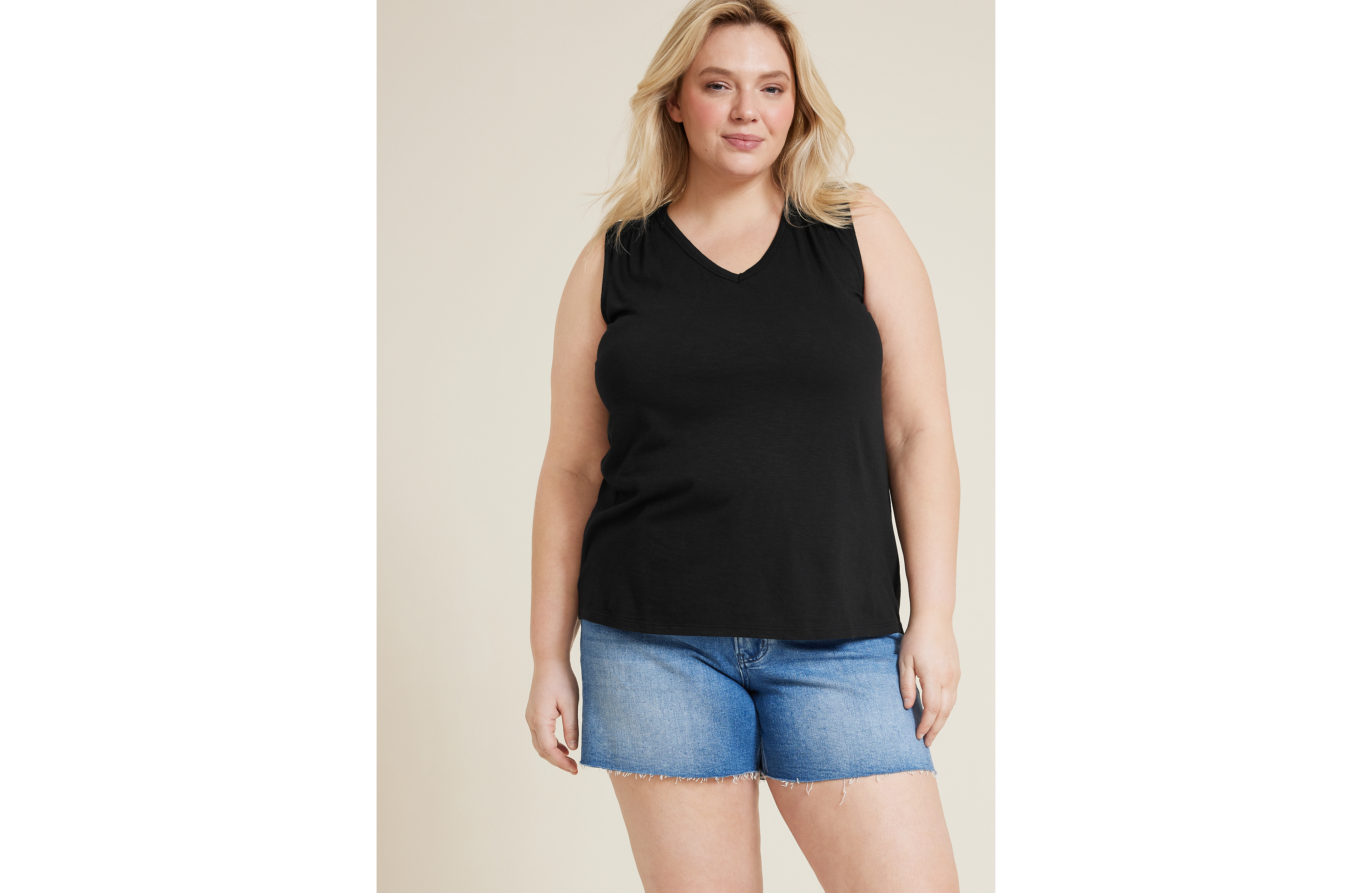 Plus 24/7 Morgan V Neck Tank Top