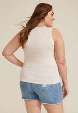 Plus Size Crochet Front Tank Top, C4681, small