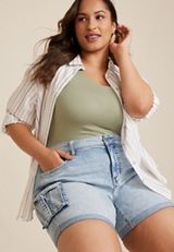 Plus Size Simply Smooth Double Layer Scoop Neck Tank Top, C425, small